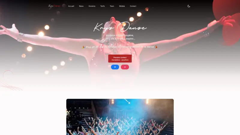 KrysDanse website preview